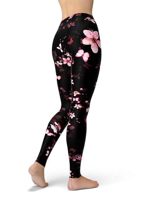 Pretty In Pink Flowers Leggings - Shop Imaginable Leggings Online